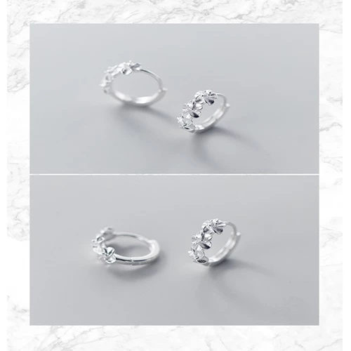 Bông Tai Bạc Nữ Hình Hoa Nhỏ Xinh N6 Jewelry - Ảnh 2