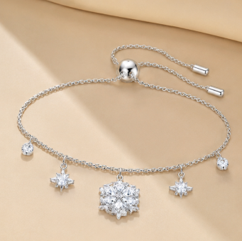 Lắc Bạc 925 Đính Đá Hoa Tuyết Ánh Kim N6Jewelry - Ảnh 4