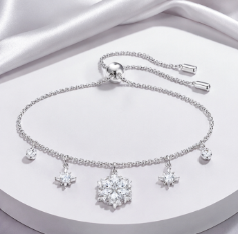Lắc Bạc 925 Đính Đá Hoa Tuyết Ánh Kim N6Jewelry - Ảnh 5