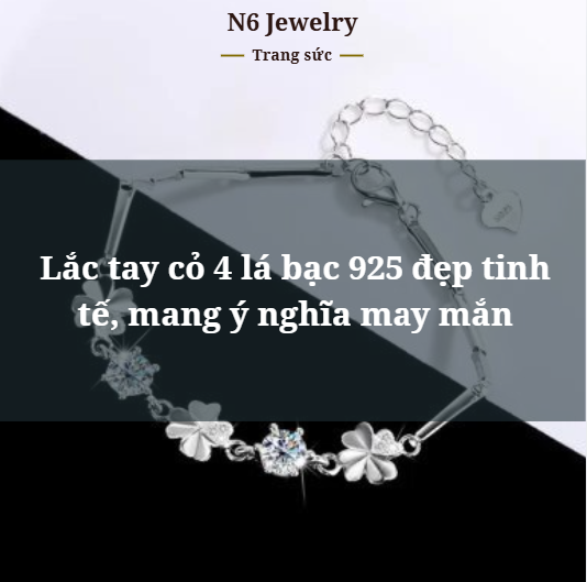 lắc tay cỏ 4 lá